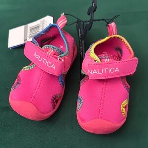 Nautica Pink Baby Water Sandals with Velcro Closure